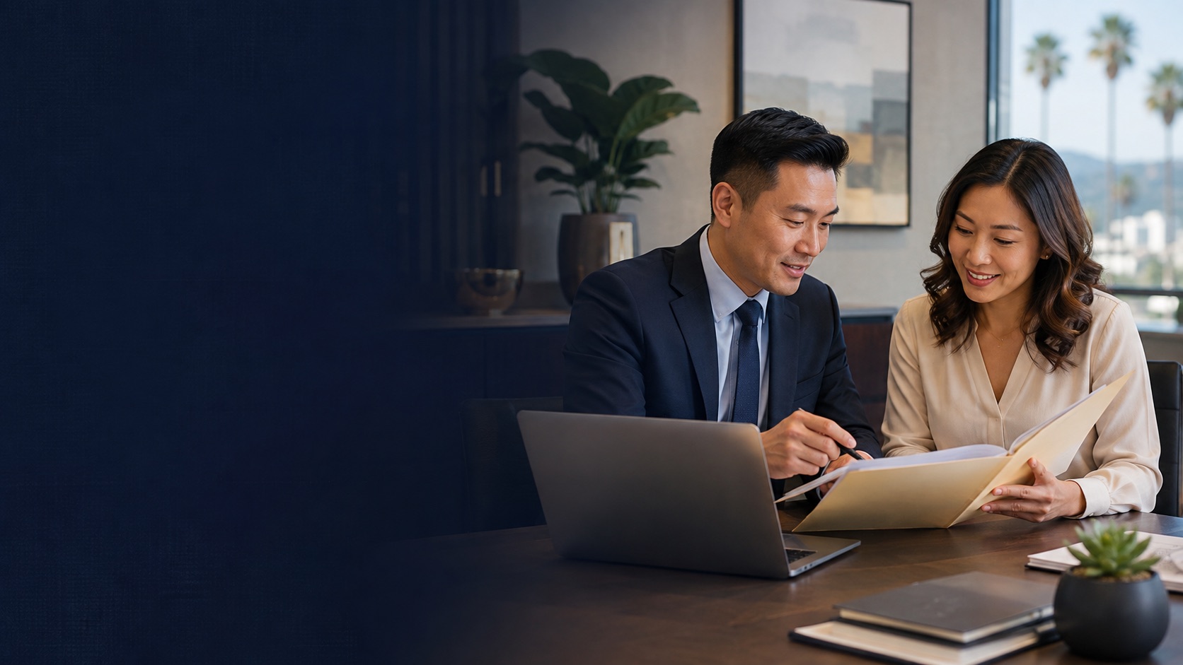 Individual and corporate clients meeting with a trusted tax-preparation professional
