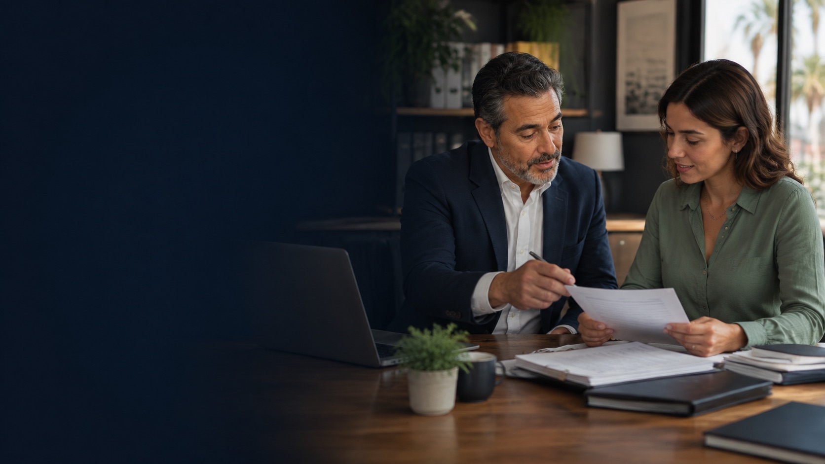 Individual and corporate clients meeting with a trusted tax-preparation professional